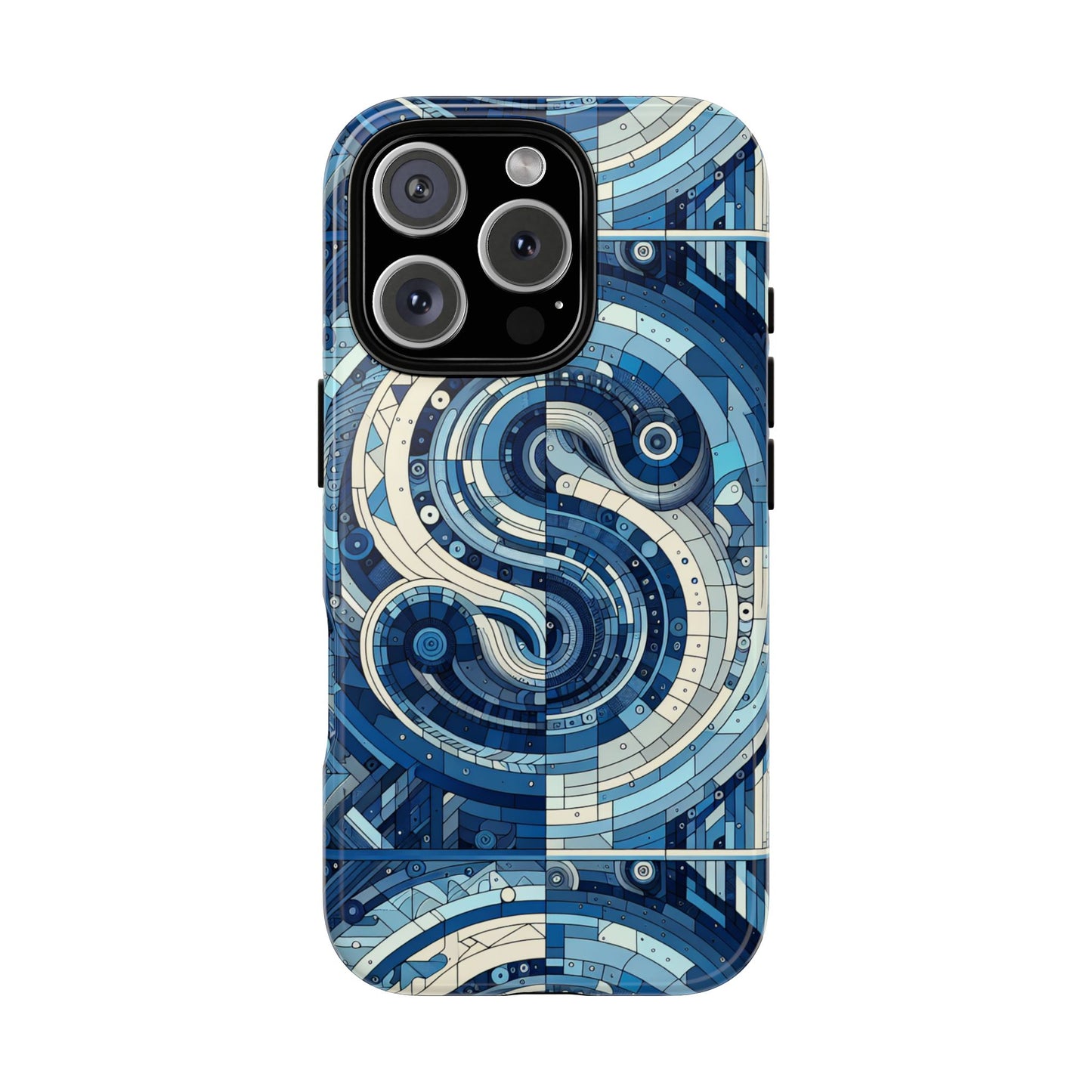 blue alphabet s phone case for samsung and iphone shockproof protective cover with 3d wrap design and vibrant print