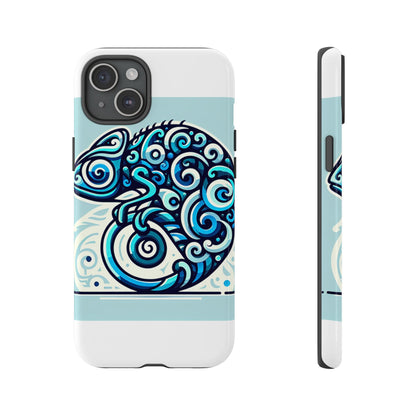 Vibrant 3D Wrap Protective Phone Case with Playful Chameleon Design in Blue – Unique Accessory for Self-Expression Compatible with iPhone 13, 14, 15 & 16 – all models including Pro, Pro Max & Plus
