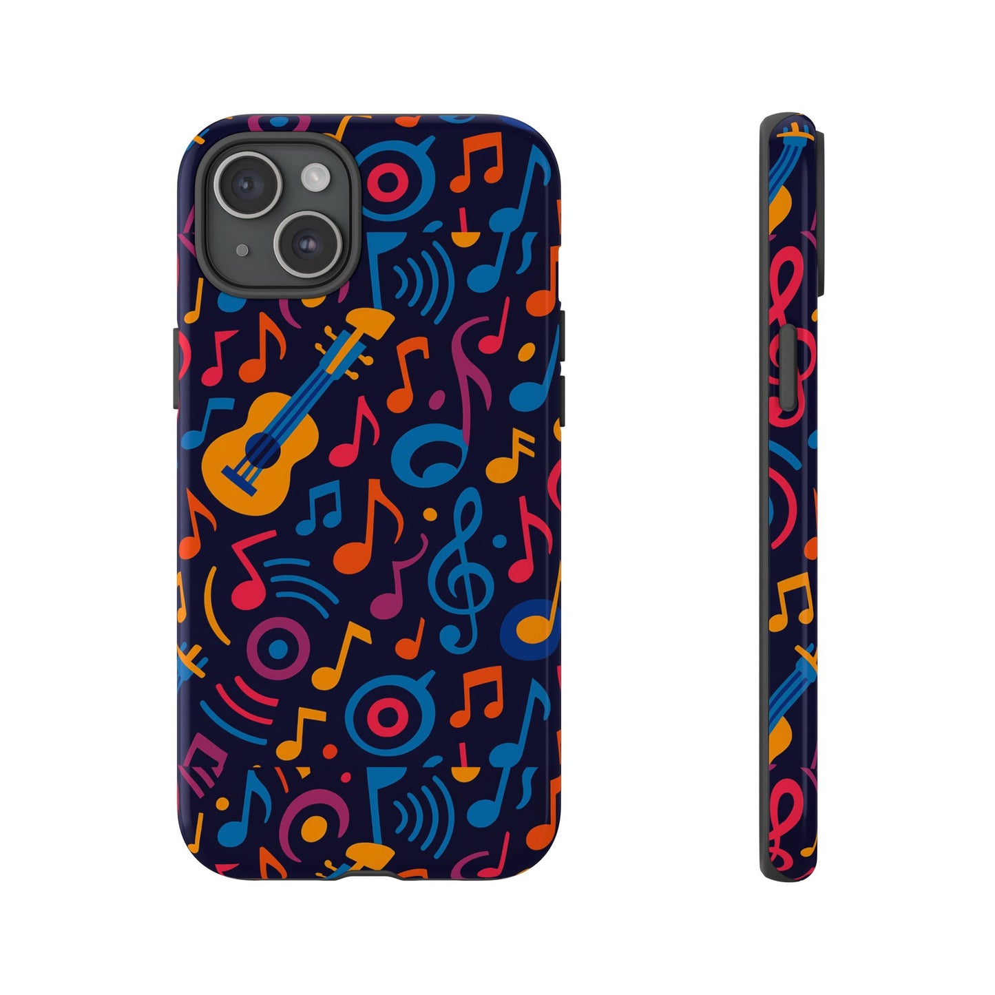 vibrant 3d music design protective phone case for music lovers stylish accessory compatible with iphone 13, 14, 15 & 16 – all models including pro, pro max & plus