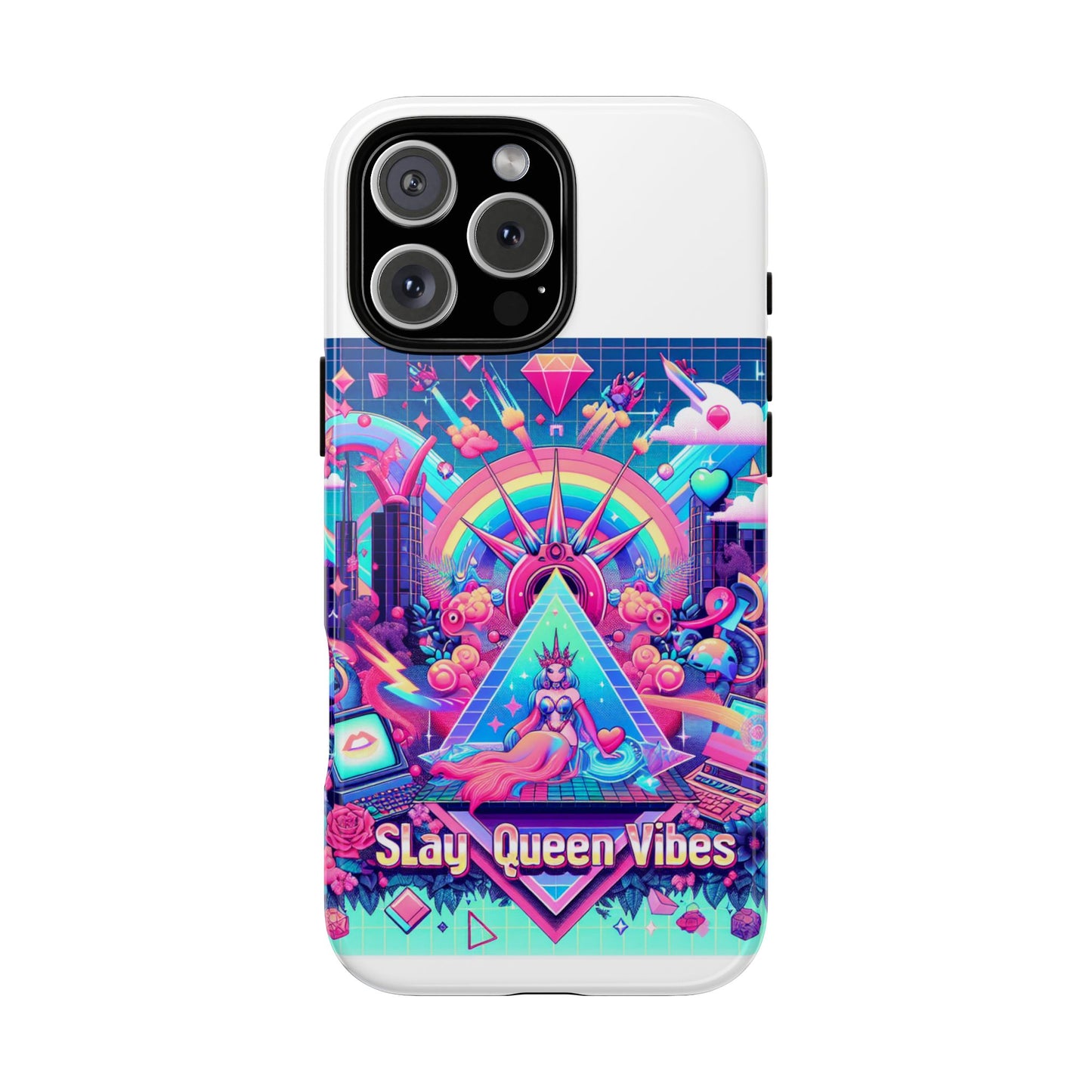 slay queen vibes 3d wrap protective phone case for women