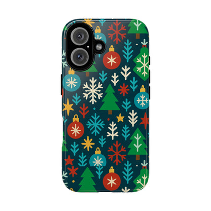 Multicolour 3D Wrap Protective Phone Case with Retro Christmas Design for Stylish Protection – Compatible with iPhone 13, 14, 15 & 16 – All Models Including Pro, Pro Max & Plus