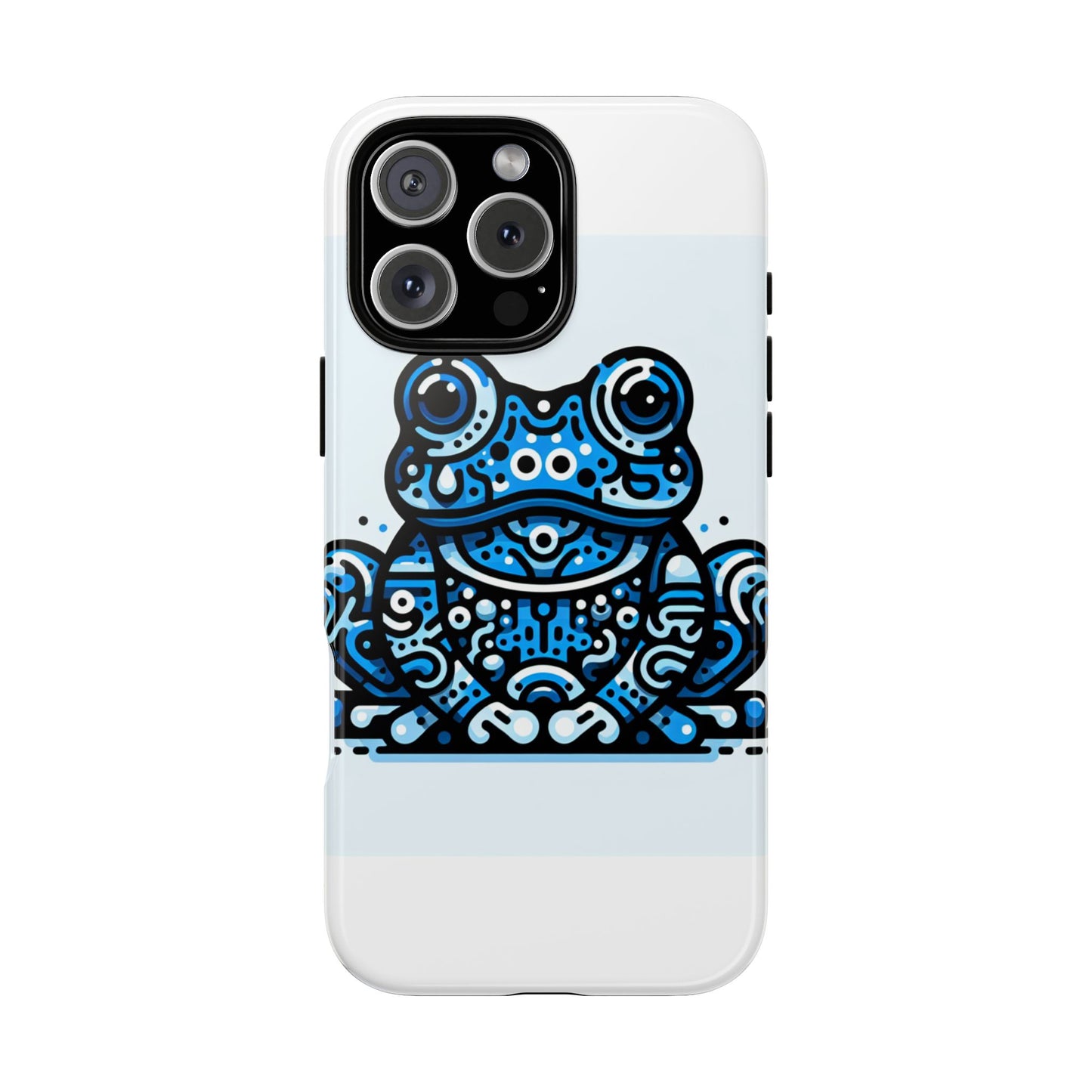 vibrant 3d blue animal print protective phone case for bold individuals – stylish protection compatible with iphone 13, 14, 15 & 16 – all models including pro, pro max & plus