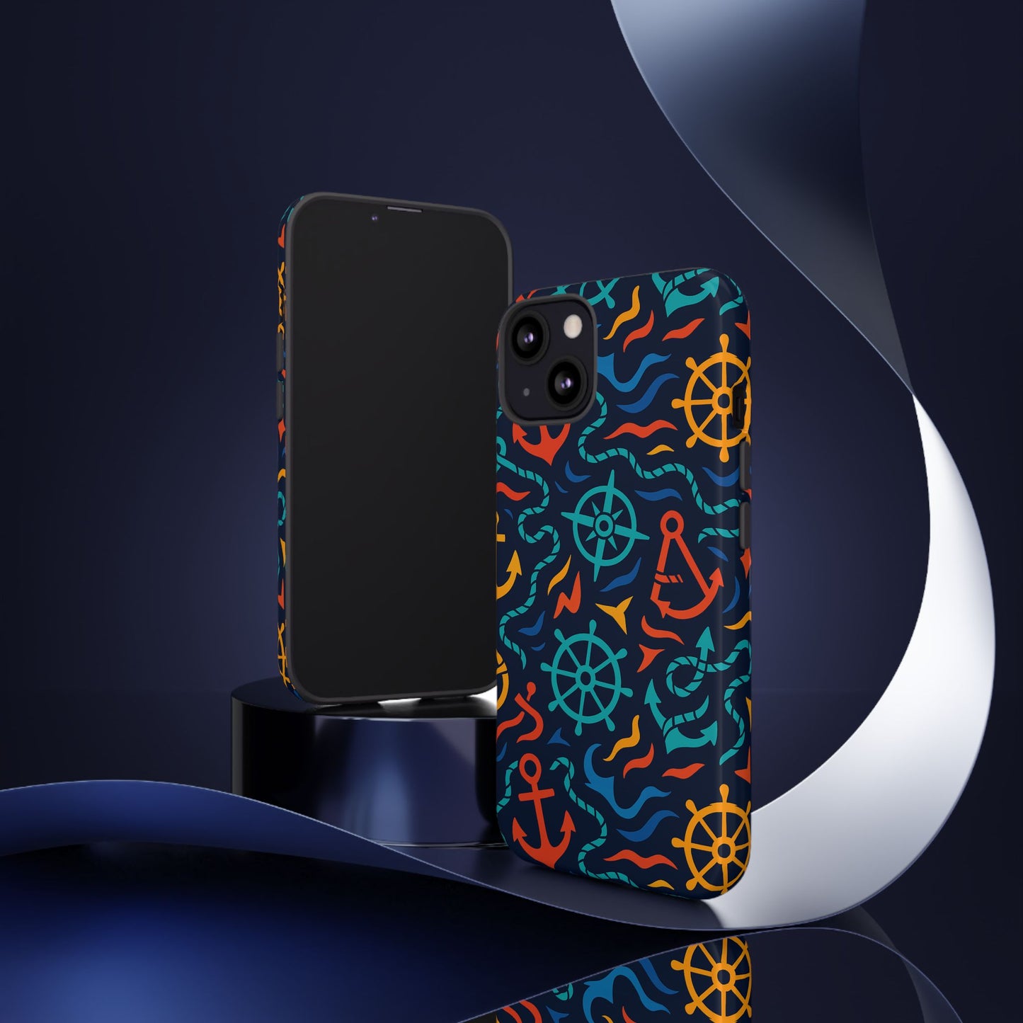 nautical multicolor protective phone case with 3d wrap design for unique style and self-expression compatible with iphone 13, 14, 15 & 16 – all models including pro, pro max & plus
