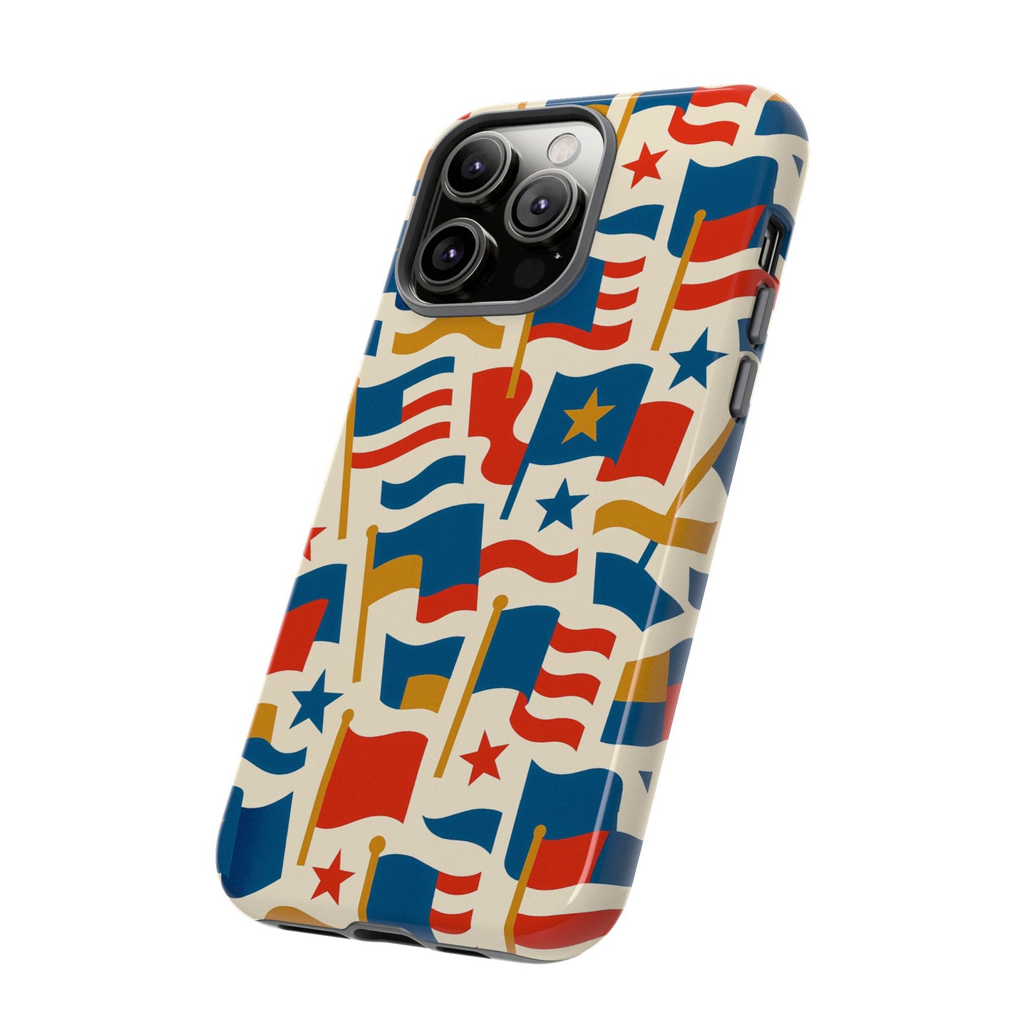 multicolour flag print protective phone case – stylish durable design for unique self-expression compatible with iphone 13, 14, 15 & 16 – all models including pro, pro max & plus