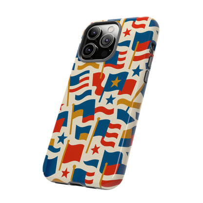 Multicolour Flag Print Protective Phone Case – Stylish Durable Design for Unique Self-Expression Compatible with iPhone 13, 14, 15 & 16 – all models including Pro, Pro Max & Plus