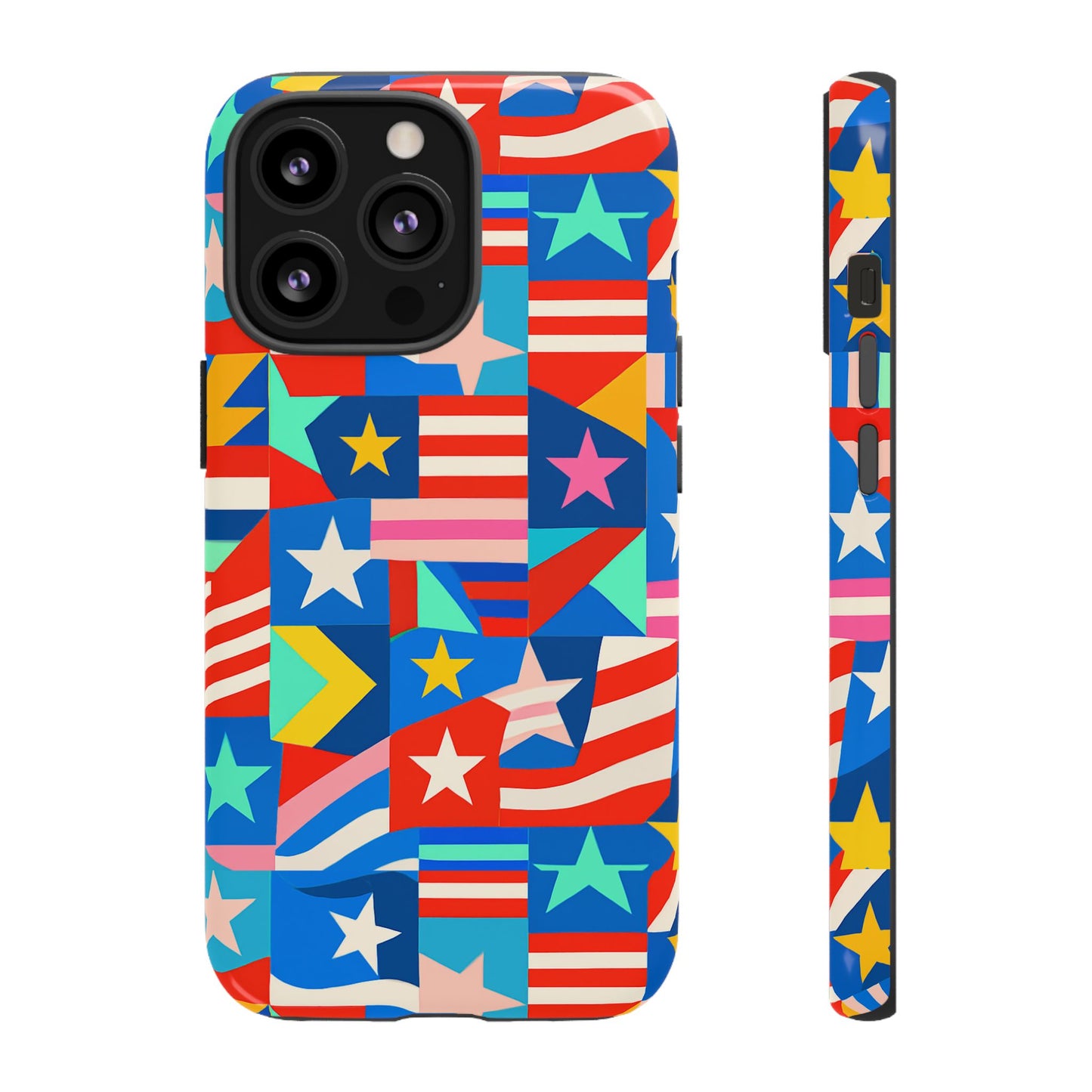 vibrant multicolour 3d wrap protective phone case – stylish accessory for unique expression compatible with iphone 13, 14, 15 & 16 – all models including pro, pro max & plus