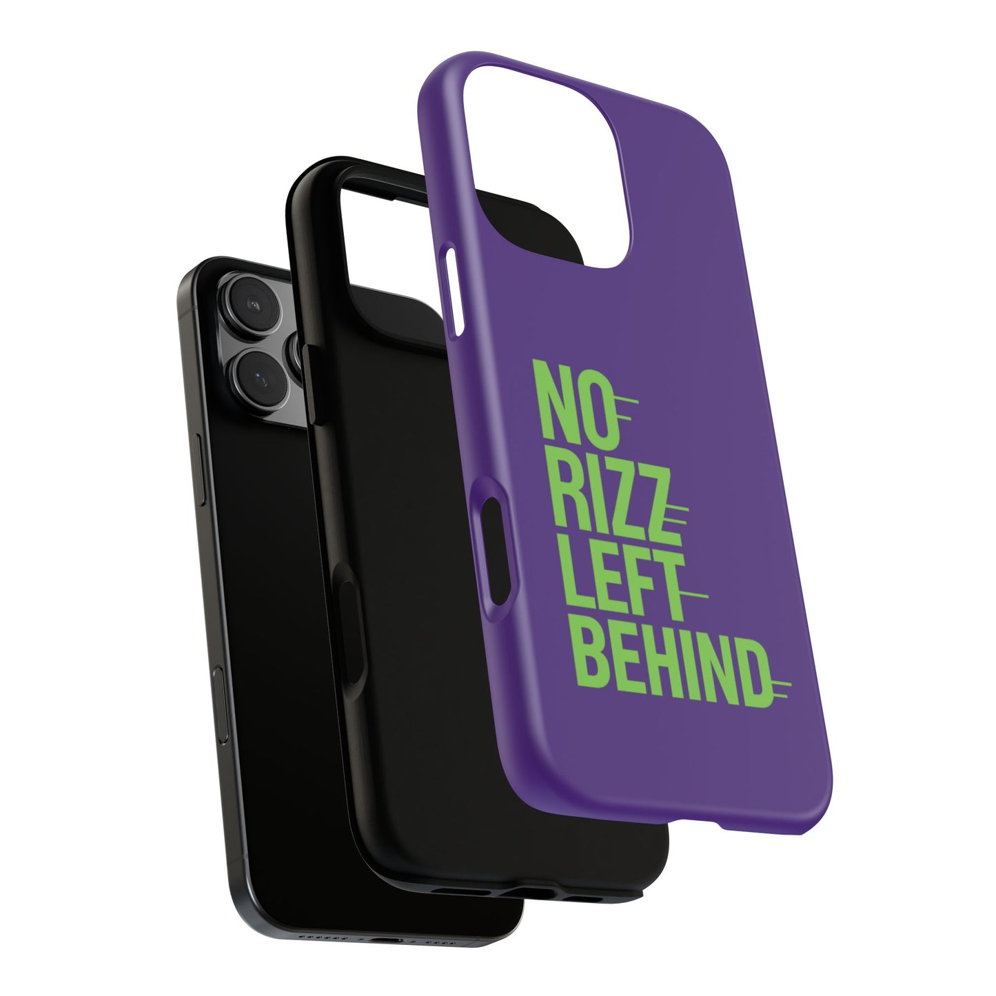 tough phone case - no rizz left behind - durable, stylish protection for active lifestyles - impact-resistant, dual layer, shock-absorbing tpu - perfect gift for tech lovers
