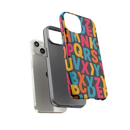 Multicolour 3D Alphabet Wrap Protective Phone Case for Unique Style and Vibrant Protection Compatible with iPhone 13, 14, 15 & 16 – all models including Pro, Pro Max & Plus