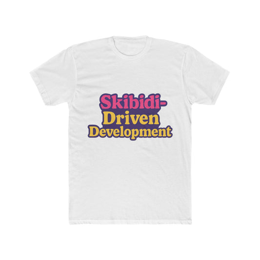 Skibidi-Driven Development Meme Purple Unisex T-Shirt - Trendy Viral Graphic Tee