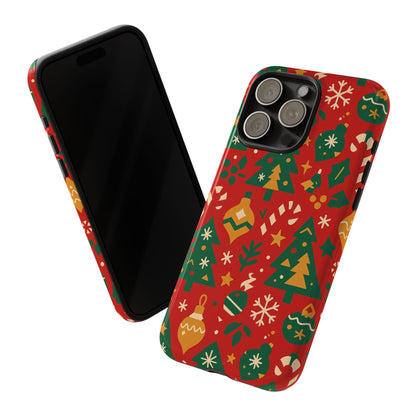 Multicolor 3D Wrap Protective Phone Case with Festive Holiday Design – Fun Retro Style for Smartphone Protection Compatible with iPhone 13, 14, 15 & 16 – all models including Pro, Pro Max & Plus