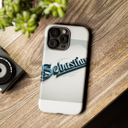 Vibrant 3D Wrap Protective Phone Case in Retro Blue Typography Stylish Accessory for Self-Expression Compatible with iPhone 13, 14, 15 & 16 – all models including Pro, Pro Max & Plus