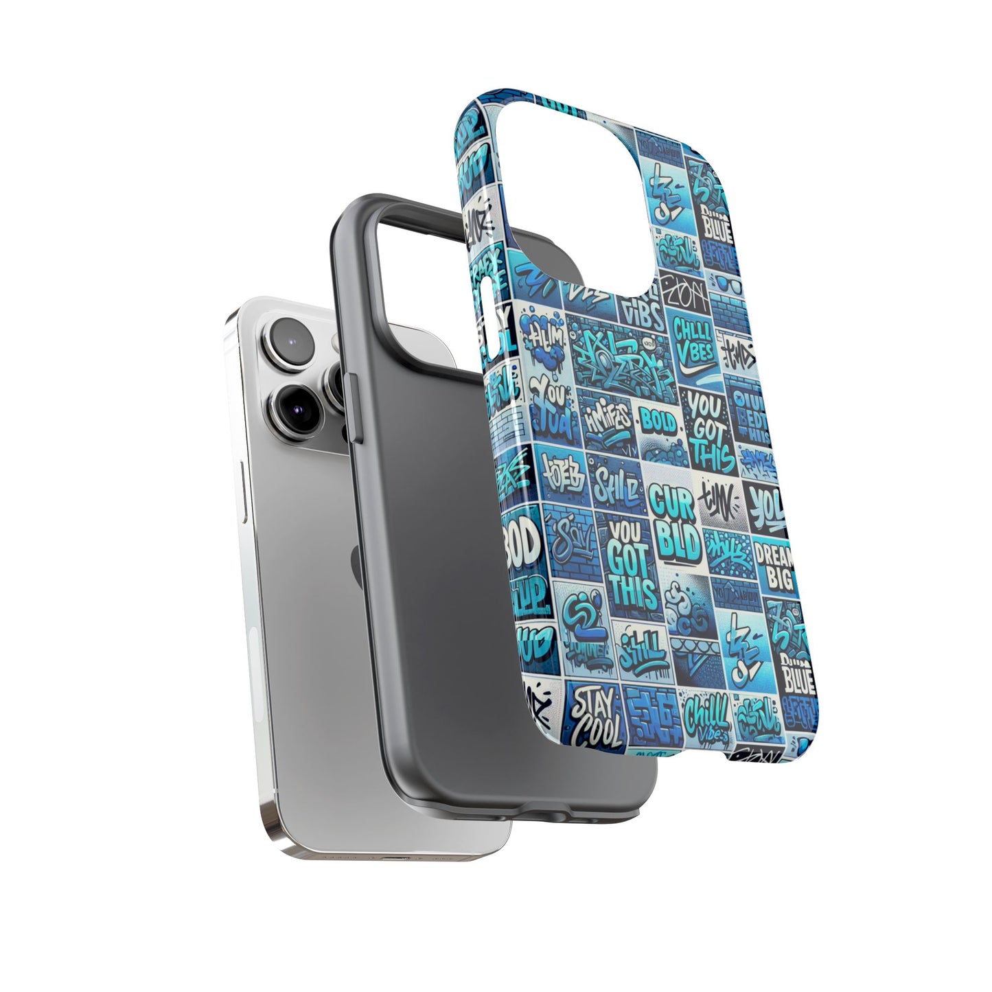 vibrant blue 3d wrap protective phone case featuring retro alphabet design for stylish smartphone protection compatible with iphone 13, 14, 15 & 16 – all models including pro, pro max & plus