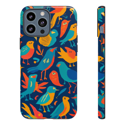 Vibrant Multicolour Bird Design Phone Case for Stylish Protection – Compatible with iPhone 13, 14, 15 & 16 – All Models Including Pro, Pro Max & Plus