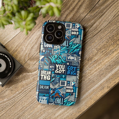 Vibrant 3D Wrap Protective Phone Case in Blue with Playful Graphic Design for Stylish Protection – Compatible with iPhone 13, 14, 15 & 16 – All Models Including Pro, Pro Max & Plus