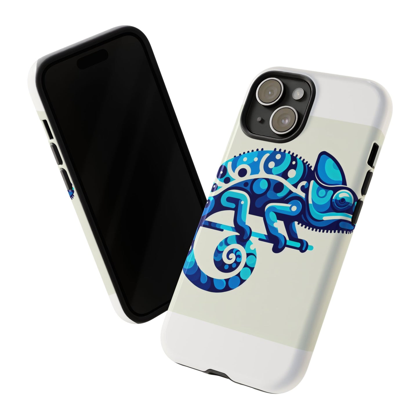 vibrant 3d chameleon phone case for stylish protection with unique blue animal design compatible with iphone 13, 14, 15 & 16 – all models including pro, pro max & plus