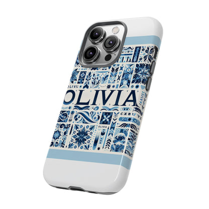 Vibrant 3D Wrap Protective Phone Case in Blue Floral Design for Stylish Protection Compatible with iPhone 13, 14, 15 & 16 – all models including Pro, Pro Max & Plus