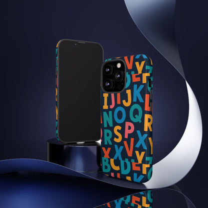 Multicolour 3D Letter Print Protective Phone Case for Creative Style and Individuality Compatible with iPhone 13, 14, 15 & 16 – all models including Pro, Pro Max & Plus
