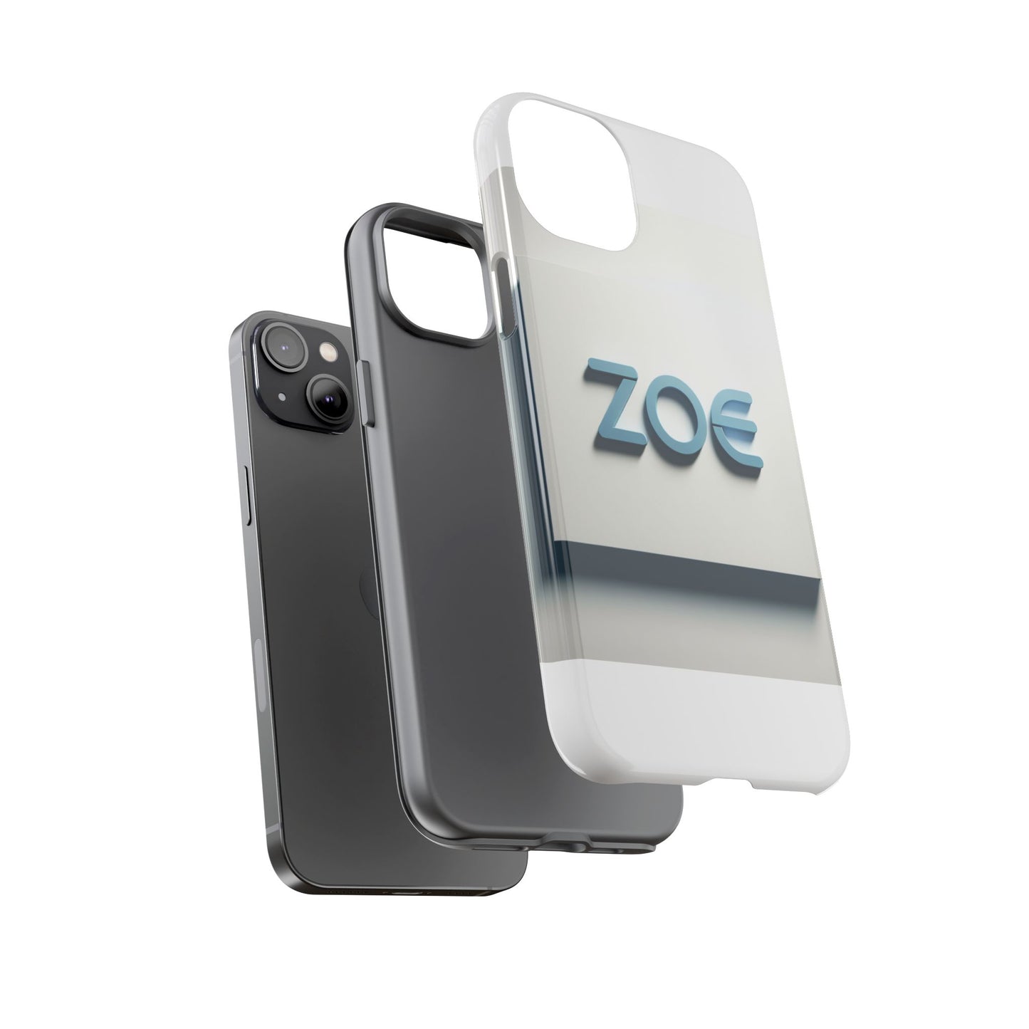 vibrant 3d lettering phone case in blue design for stylish protection compatible with iphone 13, 14, 15 & 16 – all models including pro, pro max & plus