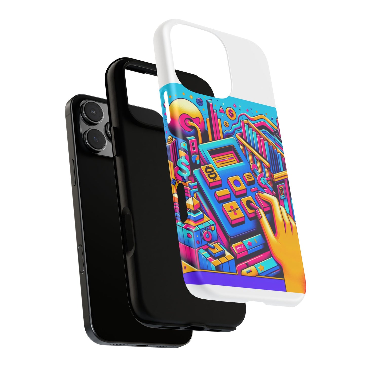 fantum finance dept protective phone case, 3d wrap design, durable silicone liner, uv protected, ideal gift for tech enthusiasts and anime lovers