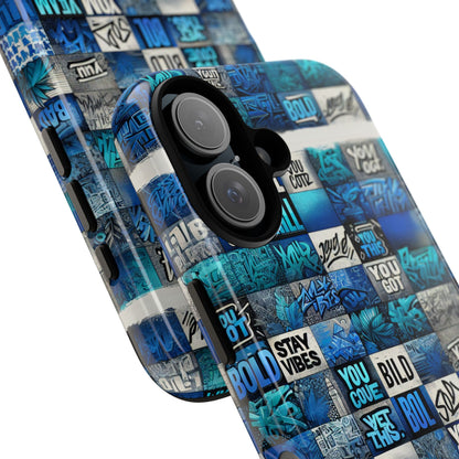 Vibrant 3D Graphic Protective Phone Case with Blue Design – Playful Accessory for Stylish Protection Compatible with iPhone 13, 14, 15 & 16 – all models including Pro, Pro Max & Plus
