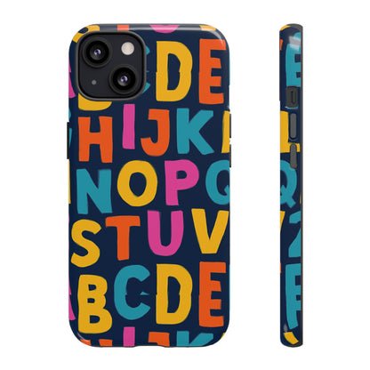 Multicolour Alphabet 3D Wrap Protective Phone Case for Unique Style and Playful Expression Compatible with iPhone 13, 14, 15 & 16 – All Models Including Pro, Pro Max & Plus