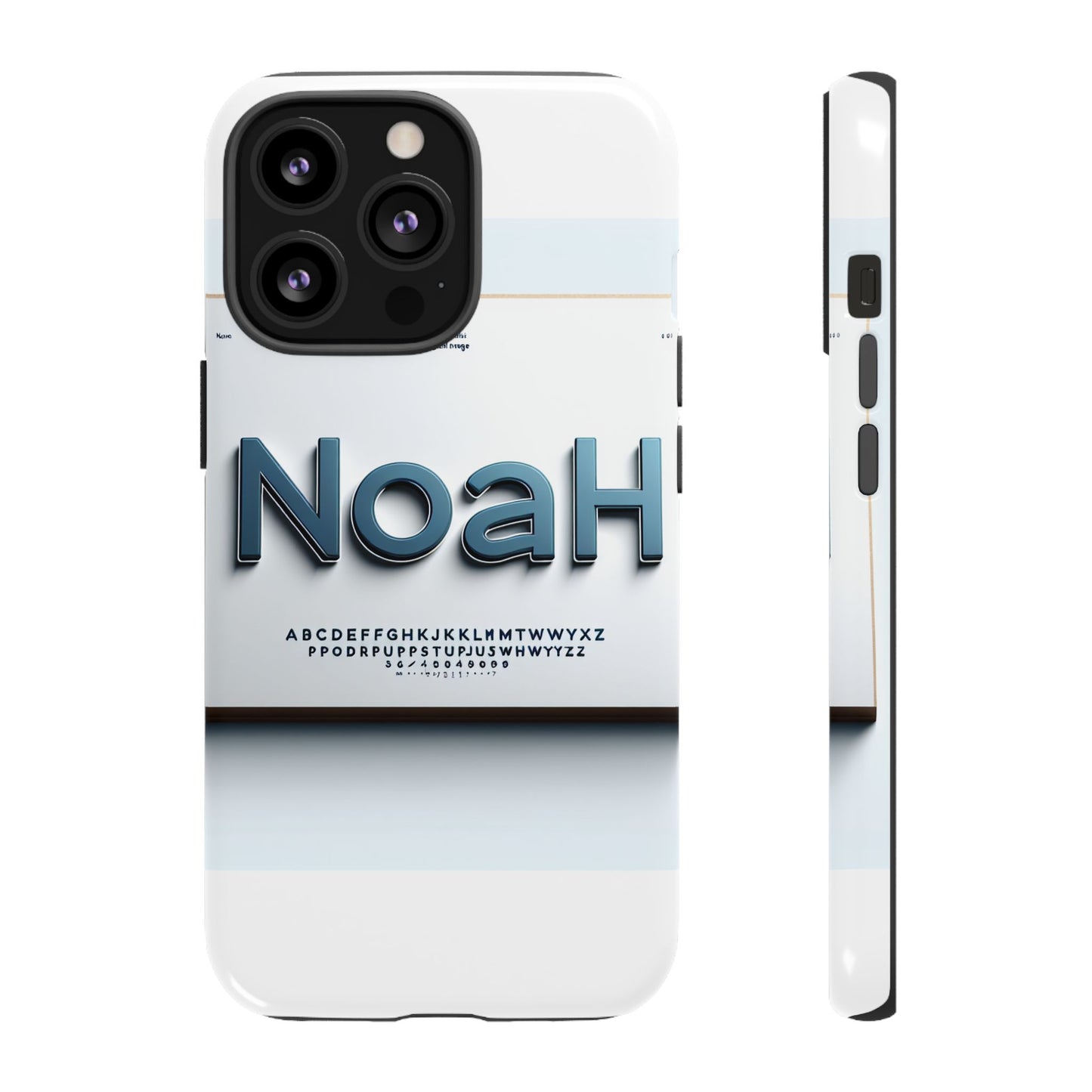 stylish 3d text phone case with modern design in blue – trendy protection for individuals – compatible with iphone 13, 14, 15 & 16 – all models including pro, pro max & plus