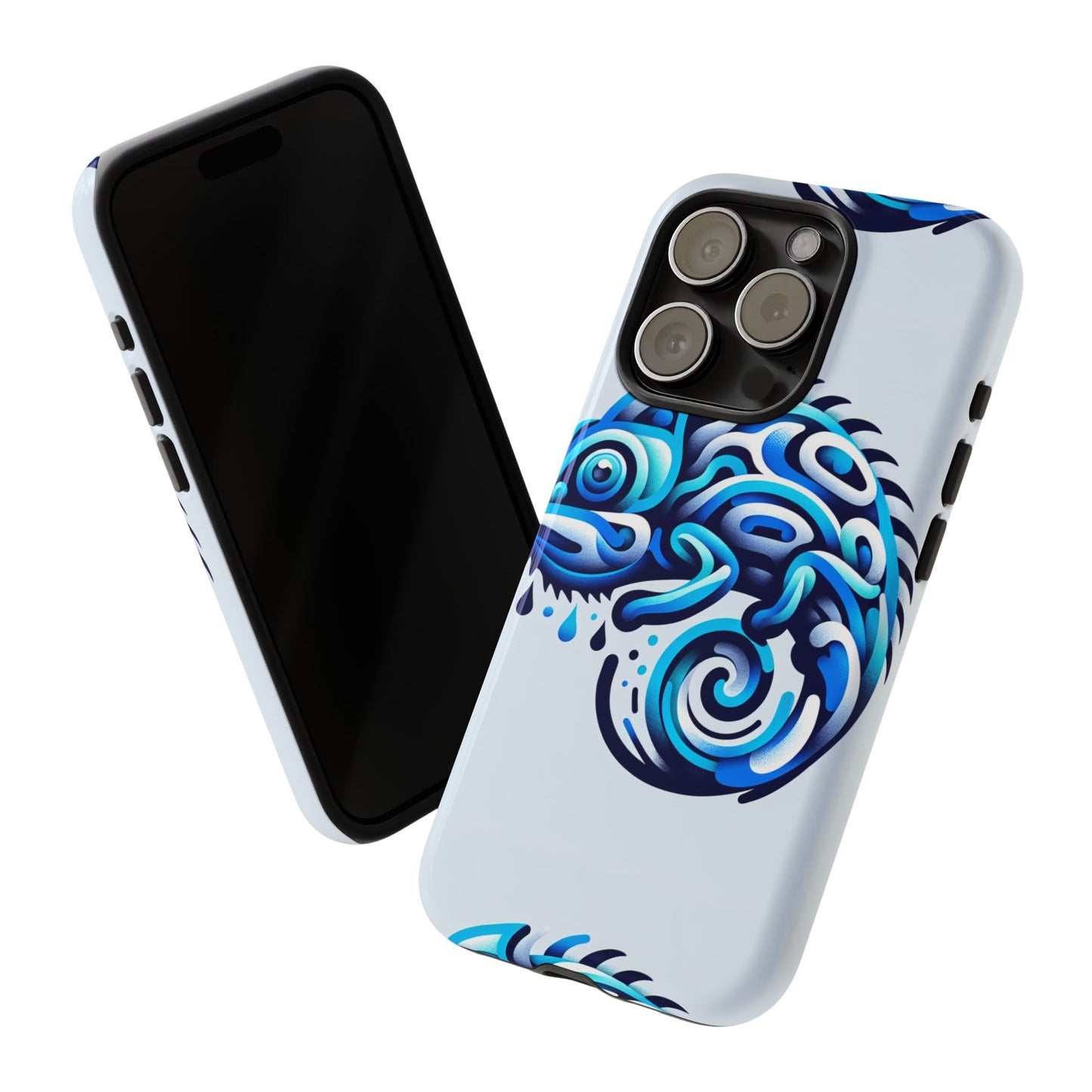 blue animal create 5 phone case with vibrant 3d wrap design, shock absorption, uv protection, for stylish and durable smartphone protection