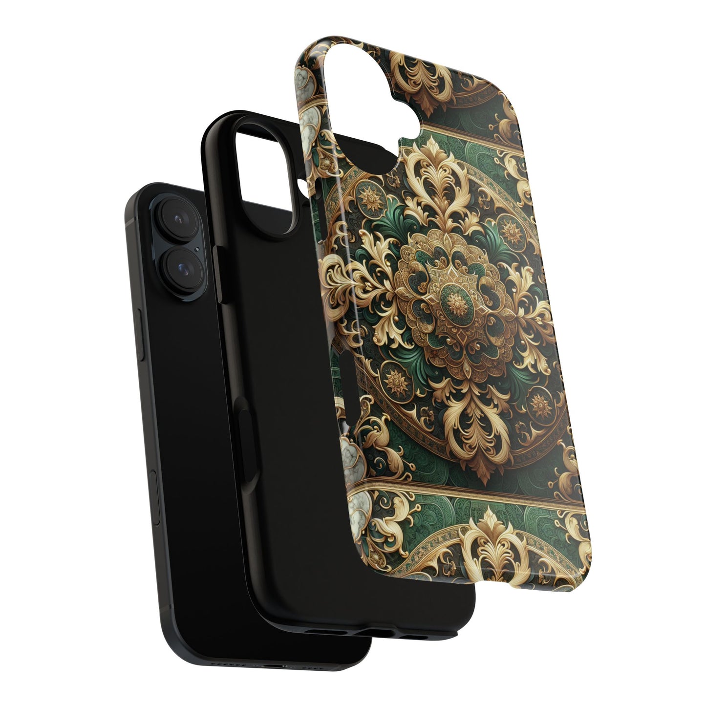 pattern image 2 vibrant comic style phone case for men and women with ornate baroque design compatible with iphone 13, 14, 15 & 16 – all models including pro, pro max & plus