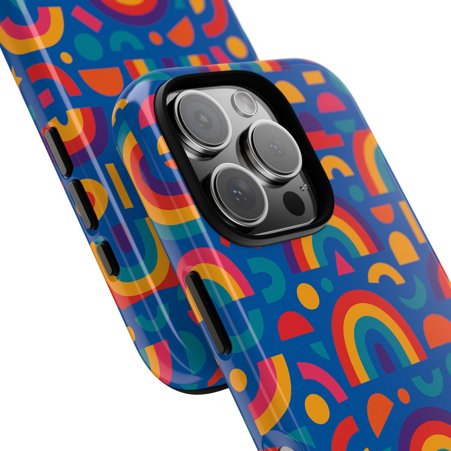 rainbow 3d wrap protective phone case stylish accessory for adults and teens compatible with iphone 13, 14, 15 & 16 – all models including pro, pro max & plus