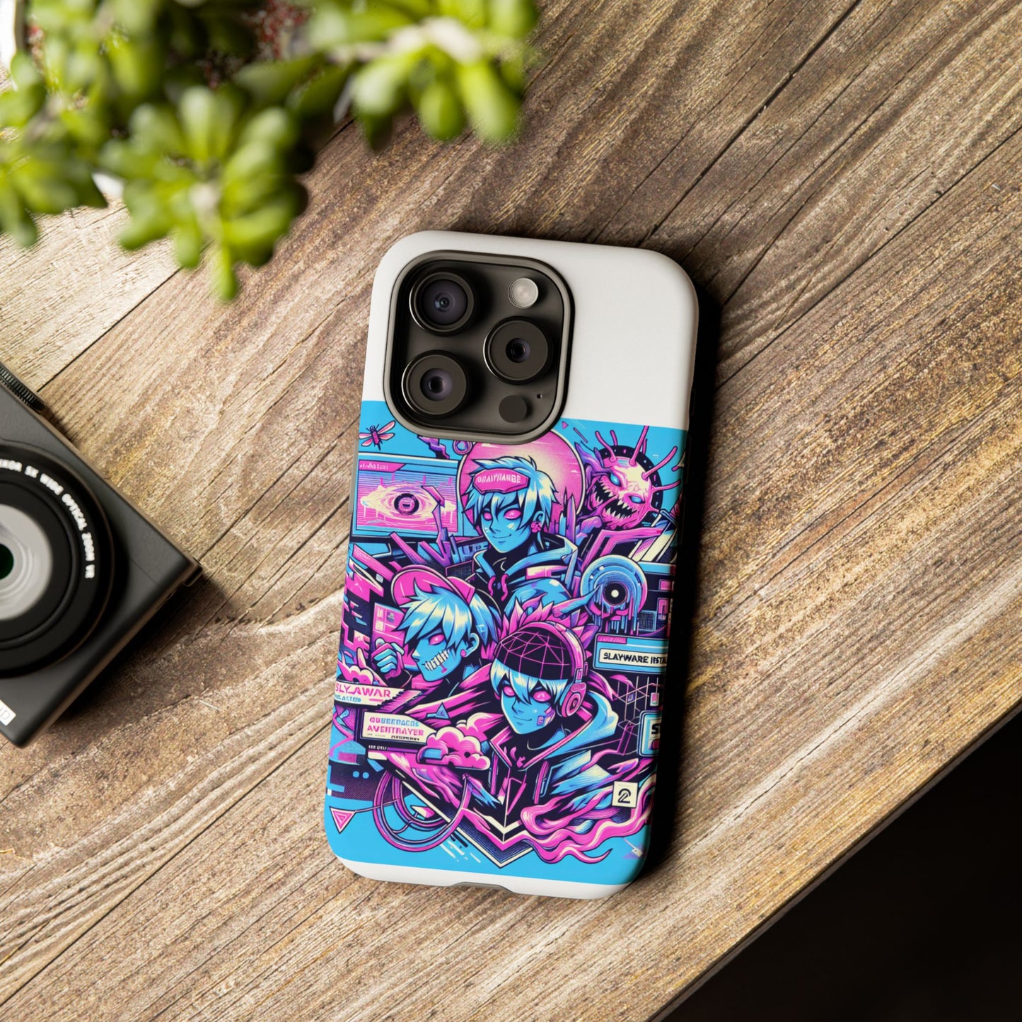 slayware installed protective phone case with 3d wrap design for anime and comic culture lovers