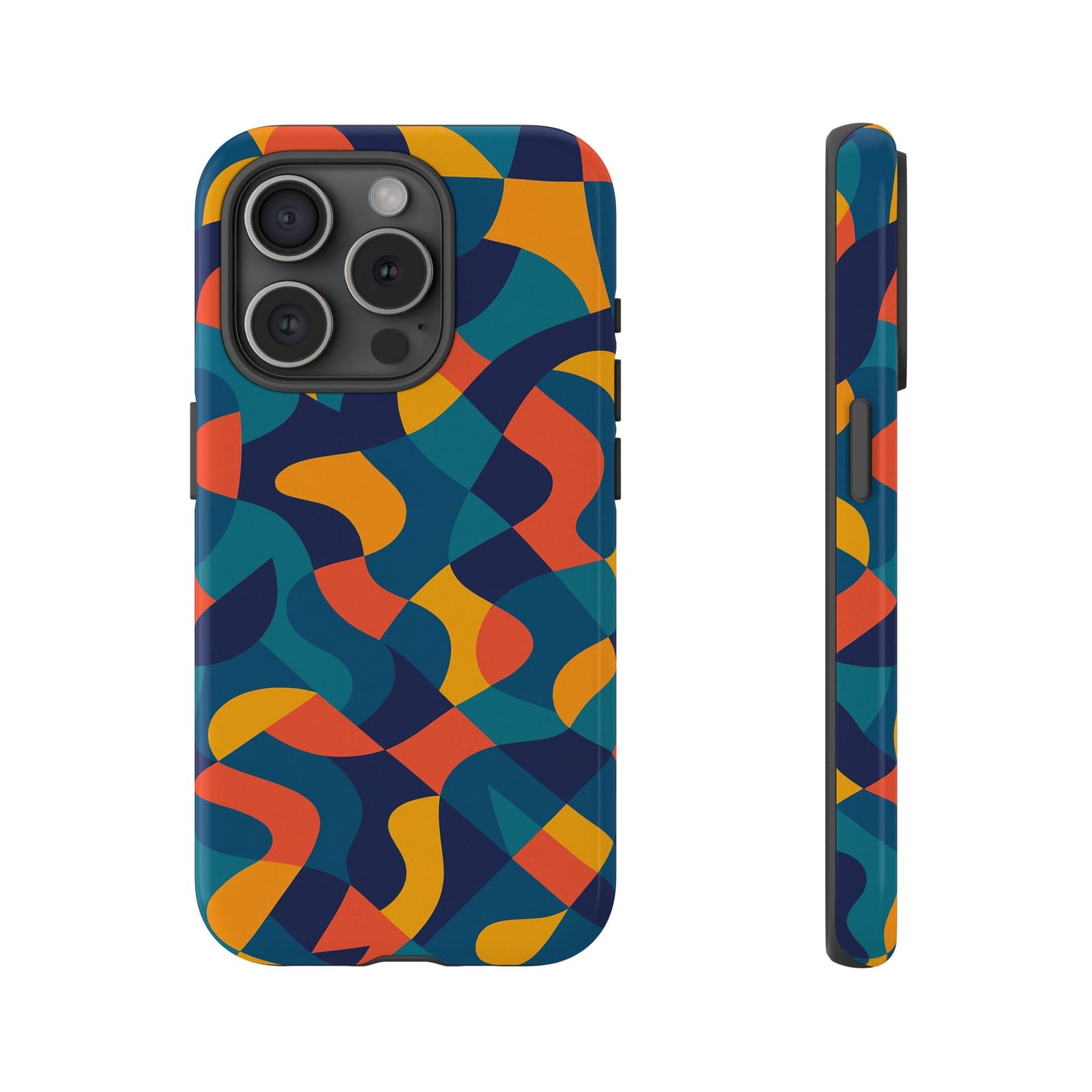 vibrant multicolour abstract phone case for stylish protection compatible with iphone 13, 14, 15 & 16 – all models including pro, pro max & plus