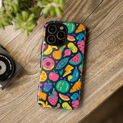 Vibrant 3D Fruit Pattern Protective Phone Case Colourful Accessory for Stylish Individuals Compatible with iPhone 13, 14, 15 & 16 – all models including Pro, Pro Max & Plus