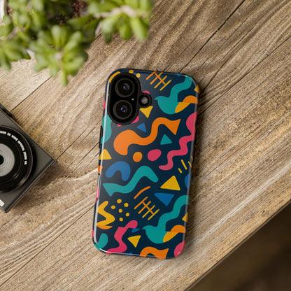 Vibrant Abstract Protective Phone Case with Bold 3D Design for Unique Expression and Stylish Protection Compatible with iPhone 13, 14, 15 & 16 – all models including Pro, Pro Max & Plus