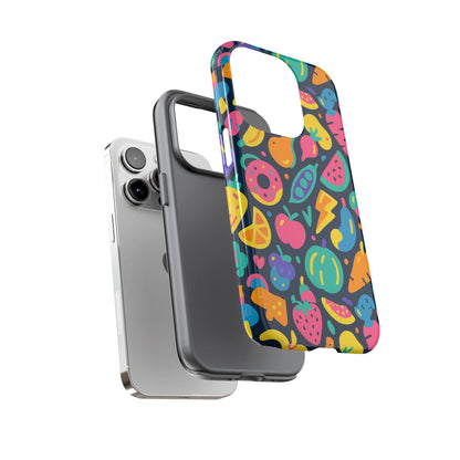 Vibrant 3D Fruit Pattern Protective Phone Case Colourful Accessory for Stylish Individuals Compatible with iPhone 13, 14, 15 & 16 – all models including Pro, Pro Max & Plus