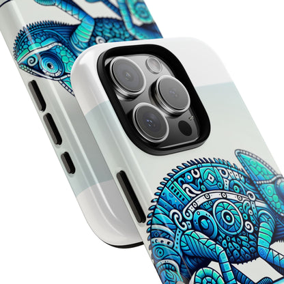 Vibrant 3D Chameleon Print Glossy Phone Case for Eye-Catching Protection Compatible with iPhone 13, 14, 15 & 16 – all models including Pro, Pro Max & Plus