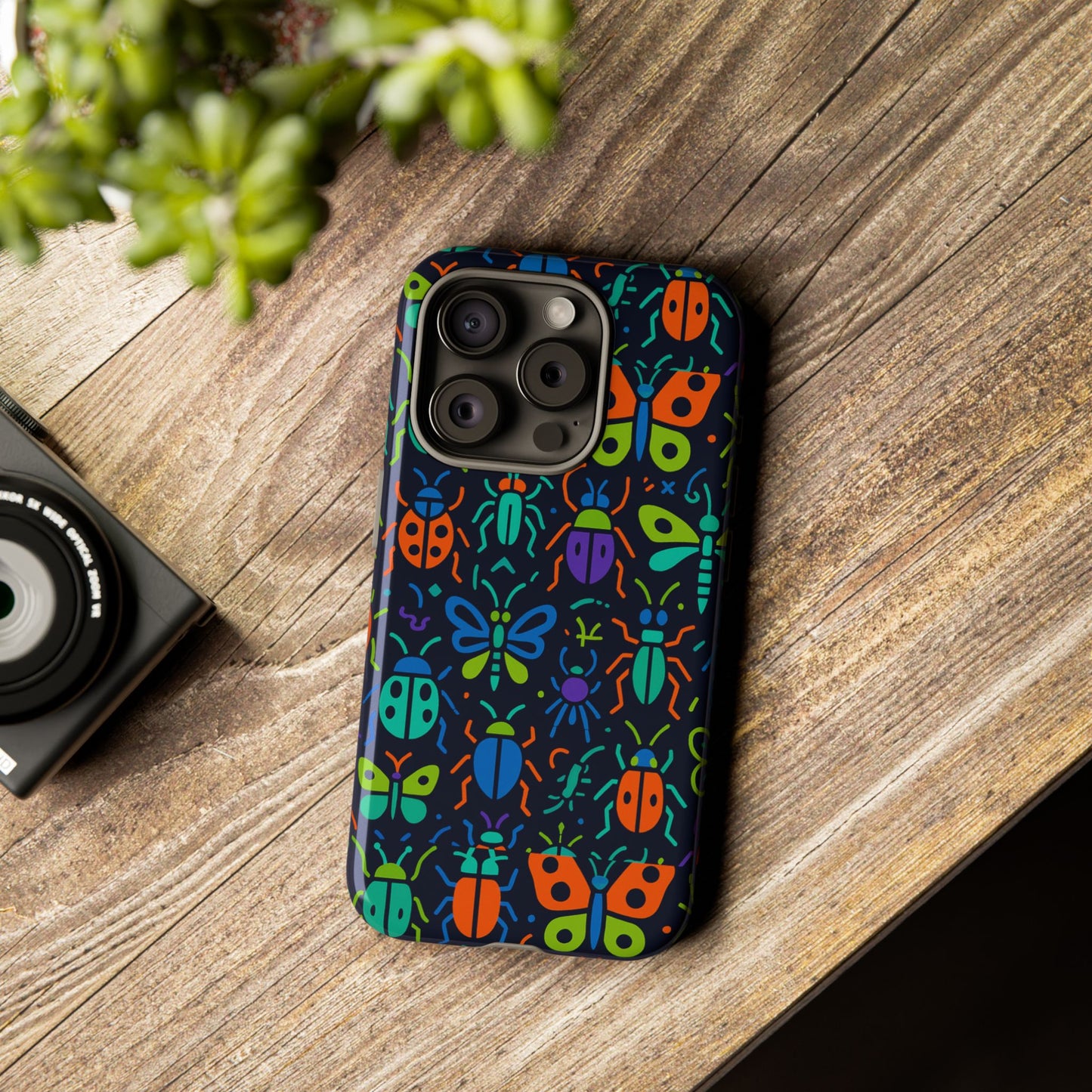 vibrant 3d insect phone case colourful stylish protective cover unique design for men and women compatible with iphone 13, 14, 15 & 16 – all models including pro, pro max & plus
