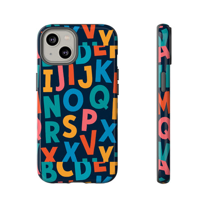 Multicolour 3D Letter Print Protective Phone Case for Creative Style and Individuality Compatible with iPhone 13, 14, 15 & 16 – all models including Pro, Pro Max & Plus