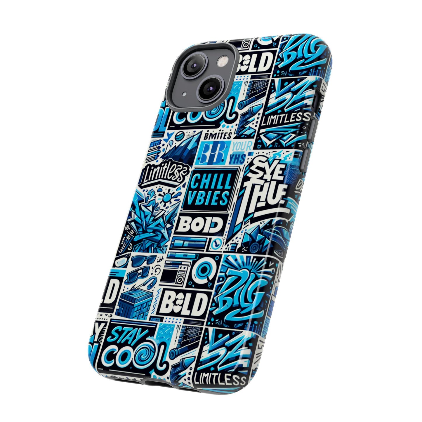 blue pattern image 9 phone case for smartphone protection with 3d wrap design and shock absorption in glossy or matte finish