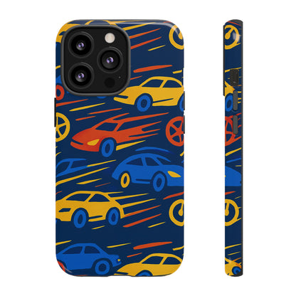 Vibrant 3D Car Design Protective Phone Case for Smartphones Stylish Accessory for Expressive Individuals Compatible with iPhone 13, 14, 15 & 16 – all models including Pro, Pro Max & Plus
