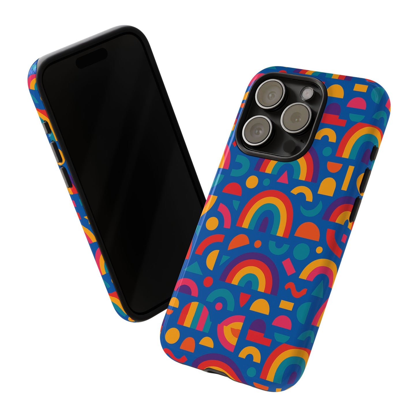 rainbow 3d wrap protective phone case stylish accessory for adults and teens compatible with iphone 13, 14, 15 & 16 – all models including pro, pro max & plus