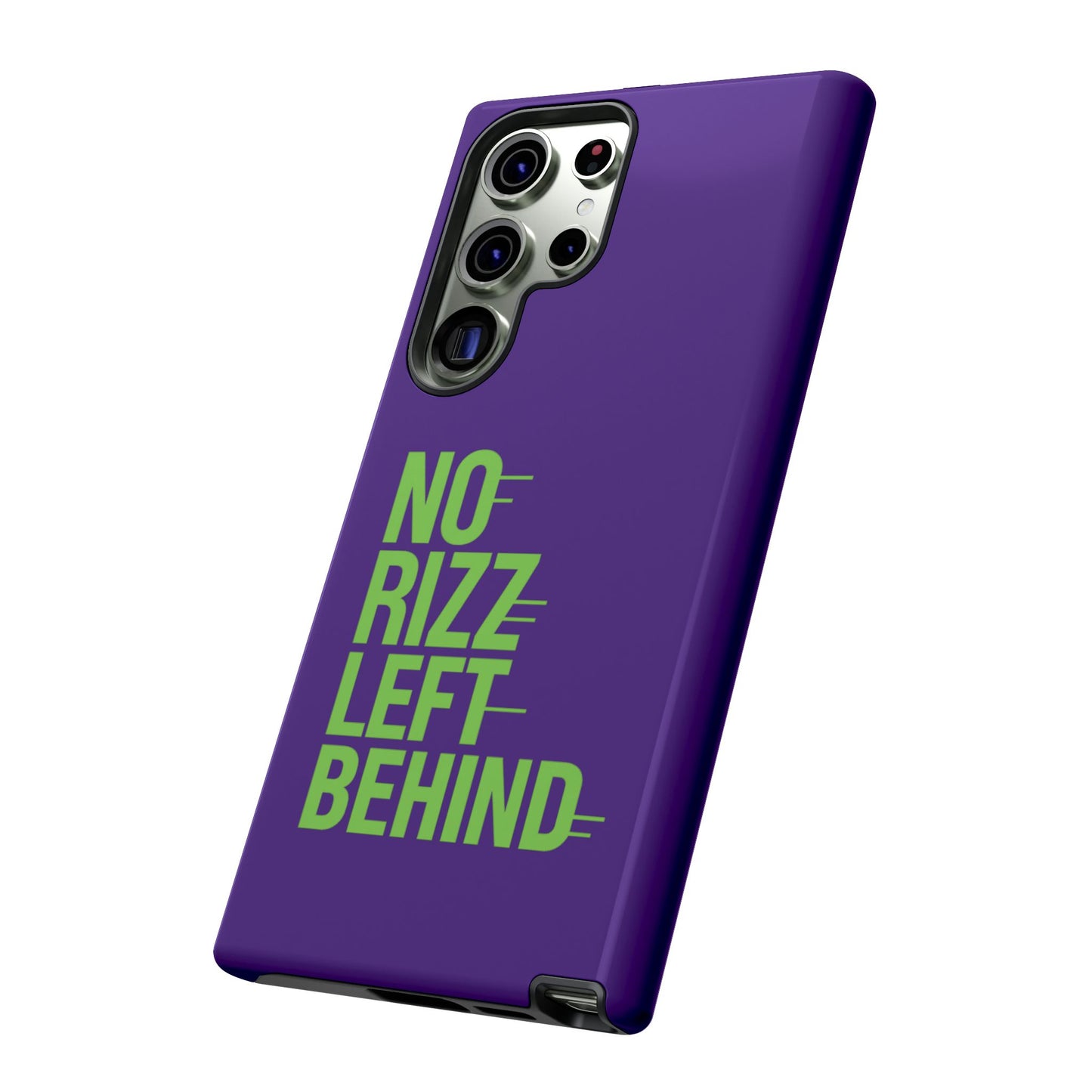 tough phone case - no rizz left behind - durable, stylish protection for active lifestyles - impact-resistant, dual layer, shock-absorbing tpu - perfect gift for tech lovers