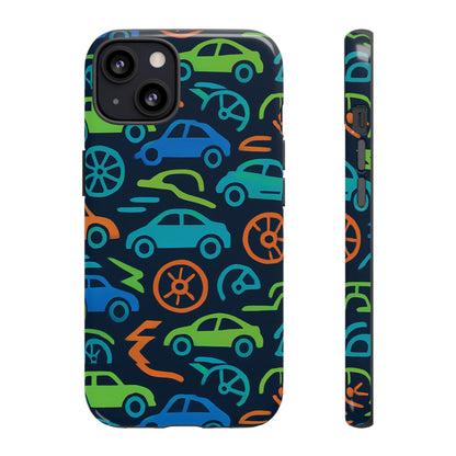 Vibrant 3D Car Design Protective Phone Case for Kids and Teens - Playful Multicolour Style - Stylish Protection for Everyday Use - Compatible with iPhone 13, 14, 15 & 16 – all models including Pro, Pro Max & Plus