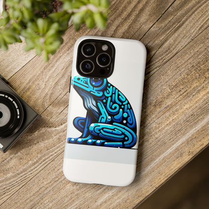 Vibrant Blue Frog 3D Wrap Phone Case for Unique Accessories Retro Style Compatible with iPhone 13, 14, 15 & 16 – All Models Including Pro, Pro Max & Plus