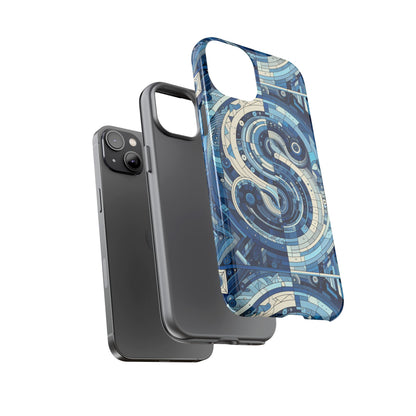 Blue Alphabet S Phone Case for Samsung and iPhone Shockproof Protective Cover with 3D Wrap Design and Vibrant Print