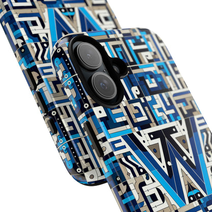 Letter Blue Alphabet W Phone Case for Smartphones Durable Shockproof Protective Cover with 3D Wrap Design for Anime and Comic Style Fans