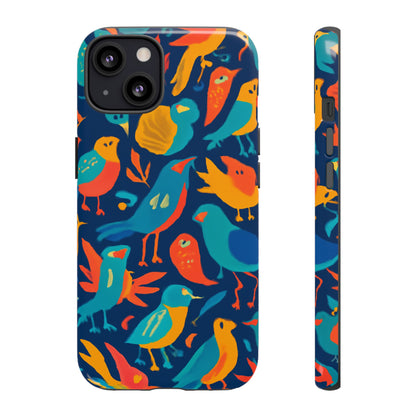 Vibrant Multicolour Bird Design Phone Case for Stylish Protection – Compatible with iPhone 13, 14, 15 & 16 – All Models Including Pro, Pro Max & Plus