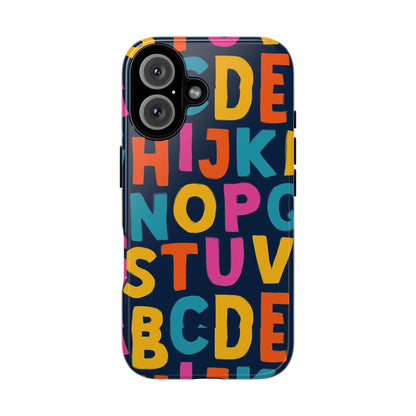 Multicolour Alphabet 3D Wrap Protective Phone Case for Unique Style and Playful Expression Compatible with iPhone 13, 14, 15 & 16 – All Models Including Pro, Pro Max & Plus