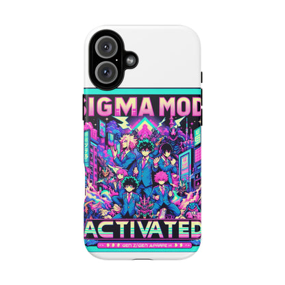 Sigma Mode Activated Vibrant Protective Phone Case for Anime and Comic Lovers, Shock Absorbing TPU Silicone, 3D Wrap Design, UV Protected, Glossy or Matte Finish
