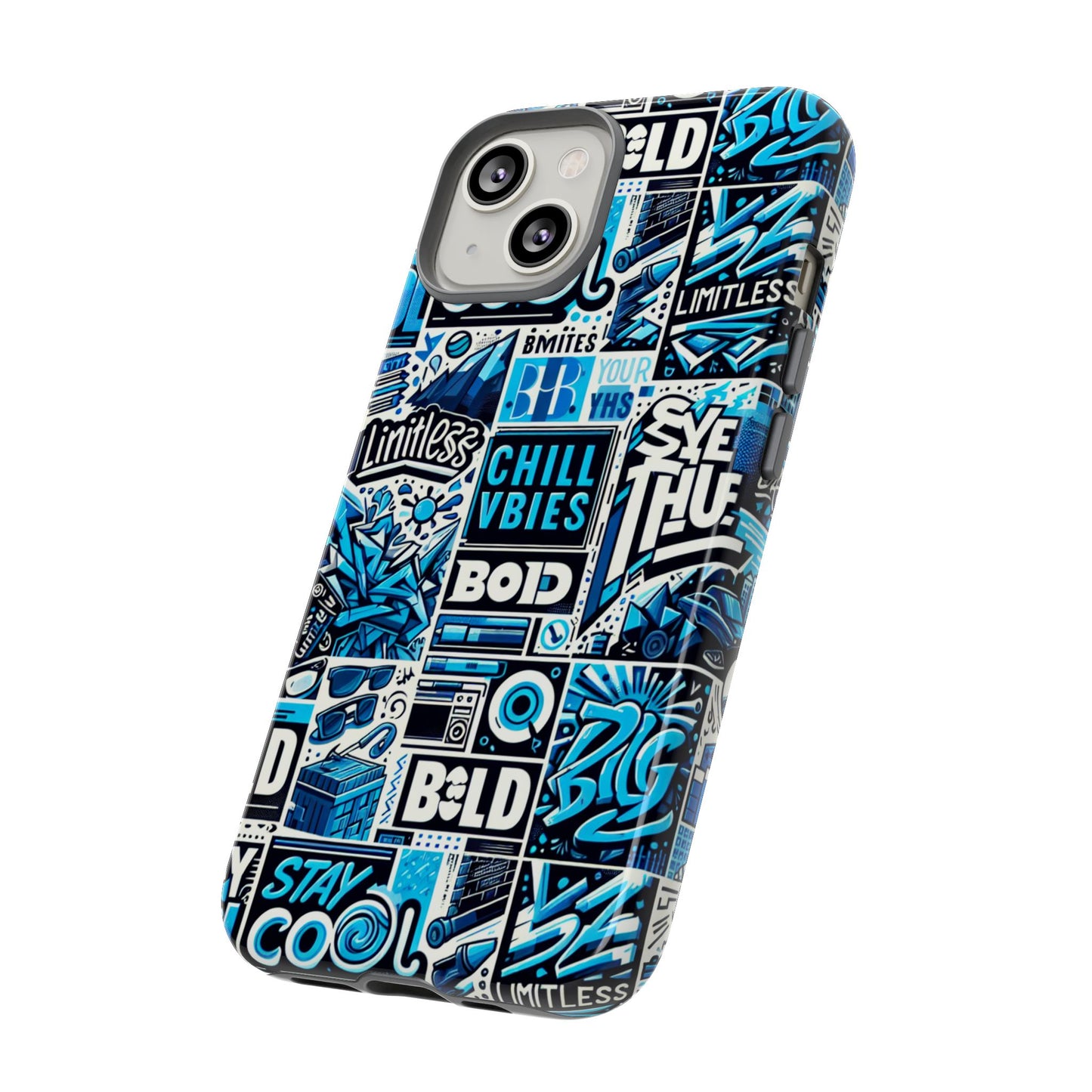 blue pattern image 9 phone case for smartphone protection with 3d wrap design and shock absorption in glossy or matte finish