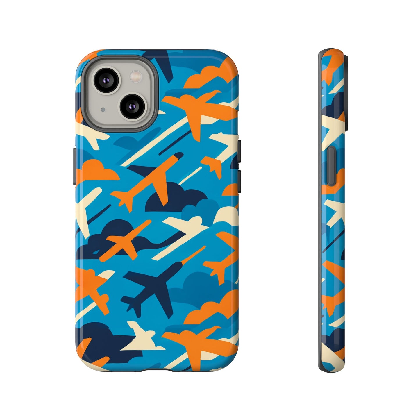 vibrant aviation-themed protective phone case with 3d wrap design – stylish accessory for self-expression – compatible with iphone 13, 14, 15 & 16 – all models including pro, pro max & plus